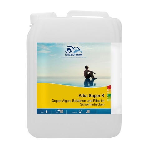 Рідкий альгіцид для басейну Chemoform Alba Super K проти водоростей і цвітіння води, 5 л