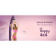 Сонячний душ з мийкою для ніг Formidra Happy 4х4 синій DS-H422BL (44 л)
