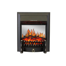 Електрокамін з обігрівом, звуком та ефектом полум'я декоративний Royal Flame Fobos FX M Black чорний вбудований