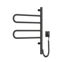 Рушникосушка електрична NAVIN Fouette 480х600 Sensor, чорний муар, таймер