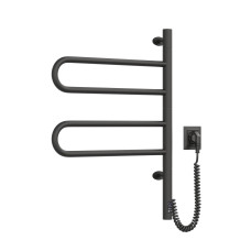 Рушникосушка електрична NAVIN Fouette 480х600 Sensor, чорний муар, таймер