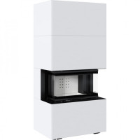 Камінна топка Kratki NBC 7 в обудові HOME EASY BOX стальний - білий