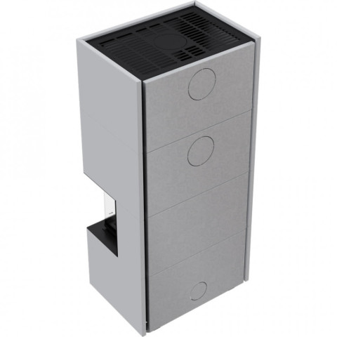 Камінна топка Kratki NBC 7 в обудові HOME EASY BOX стальний - білий