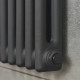 Вертикальний радіатор Calidum 2-8 380х1800, anticor, чорний муар