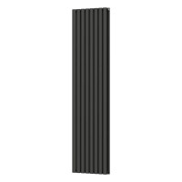 Вертикальний радіатор Ellipse Double 480х1800-8, anticor, чорний муар