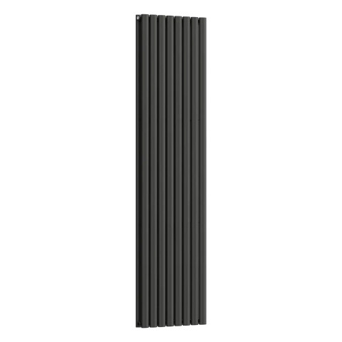 Вертикальний радіатор Ellipse Double 480х1800-8, anticor, чорний муар