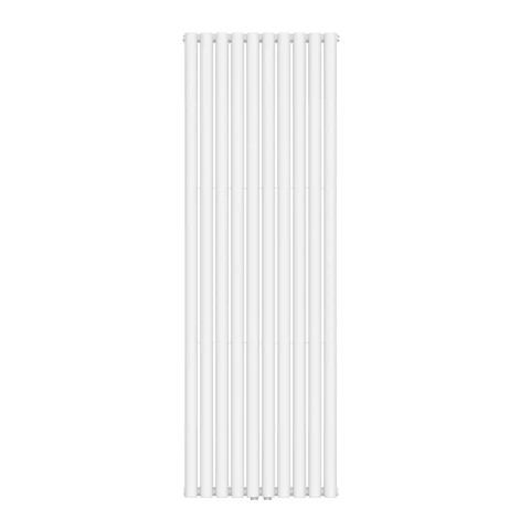 Вертикальний радіатор Ellipse Double 600х1800-10 (50 мм), anticor, білий