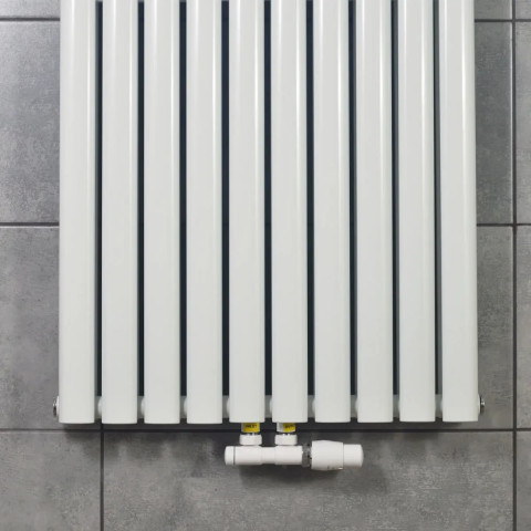 Вертикальний радіатор Ellipse Double 600х1800-10 (50 мм), anticor, білий