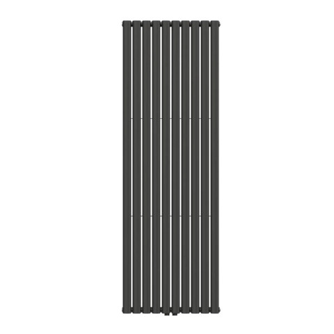 Вертикальний радіатор Ellipse Double 600х1800-10 (50 мм), anticor, чорний муар