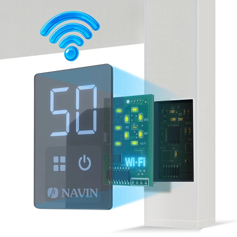 Електрична рушникосушка NAVIN Авангард X 480х1000 Sensor з WI-FI правобічна, біла