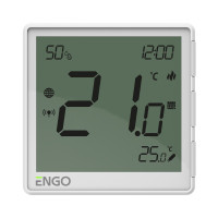 ENGO EONEBATW Накладний Інтернет-термостат ZigBee 3.0, жив. Li-ion 3,7V (білий)
