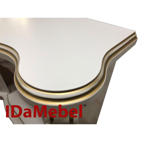 Камінокомплект електричний Dimplex Dallas White біло-золотий з каміном Symphony DF2608