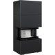 Польська камінна топка в корпусі HOME EASY BOX чорний сталевий на дровах до 70 м² Kratki NBC 7, 7 кВт