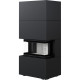 Польська камінна топка в корпусі HOME EASY BOX чорний сталевий на дровах до 70 м² Kratki NBC 7, 7 кВт