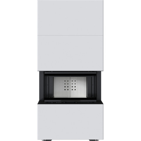 Польська камінна топка на дровах до 70 м² в обудові HOME EASY BOX стальний  - білий Kratki NBC 7 7 кВт