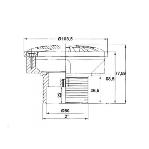 Донна форсунка Hayward BIF для бетону, 14 м³/год, регульована 0–100%
