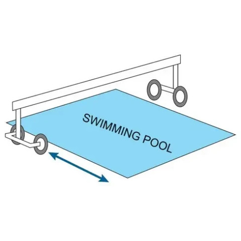 Стійка для ролети Vagner Pool мобільна двостороння, нержавіюча сталь