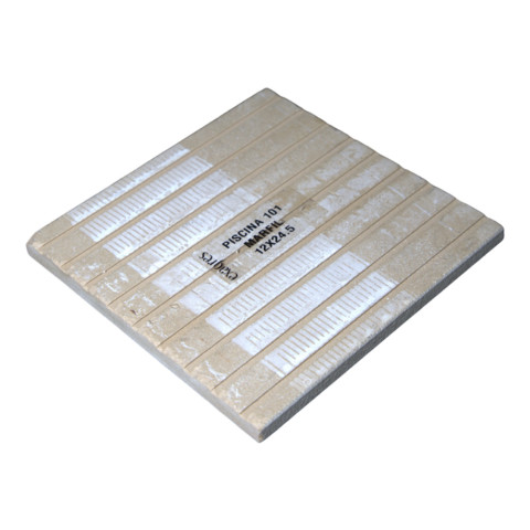 Плитка База Ондулада Exagres 12x24.5x0.9см (бежева) для басейну рiвна