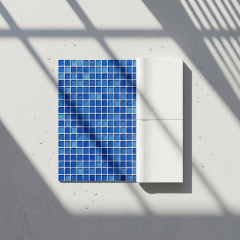ПВХ плівка SUPRA PRINT Azur Mosaic 165 см, колір 2062/1