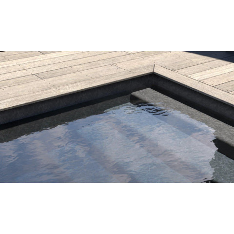 ПВХ плівка для басейну AVfol RELIEF - AR – 3D BLACK MARMOR, 1.6 мм, 1.65 м - протиковзна