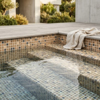 ПВХ пленка для бассейна AVfol DECOR - ADP – MOSAIC SAND, 1.5 мм, 1.65 м – противоскользящая