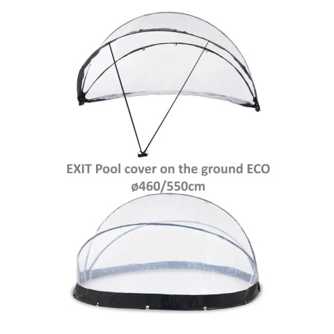 Купол (накриття) для басейну будь-якої форми EXIT ECO ø550 см, вуличний