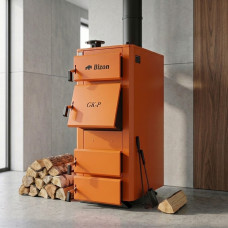 Котел твердопаливний до 440 м² Bizon GK-P 44 кВт з автоматикою, сталь 6 мм