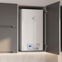 Газовый котел двухконтурный до 240 м² Demrad Atron H 24 турбированный 24 кВт для частного дома 700х410х295 мм