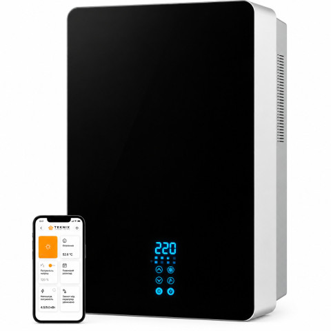 Електрокотел одноконтурний до 70 м² Teknix ESPRO 7,5 ТЕНовий 7,5 кВт 220/380 В для приватного будинку 744х375х248 мм