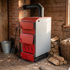 Котел твердотопливный до 150 м² Marten Praktik MP-15 15 кВт для отопления дома, дачи, гаража или производства