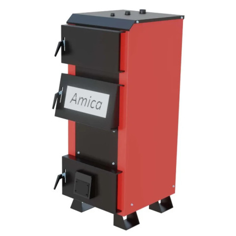 Котел твердотопливный до 200 м² Amica Trend 20 кВт, сталь 6 мм, для отопления дома, дачи, гаража или производства