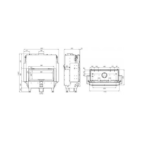 Камінна топка з водяним контуром Defro Home RIVA LA G SHORT