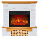 Электрокамин с 3D-эффектом пламени декоративный ArtiFlame Roxwell AF23BS белый с дубом пристенный из МДФ