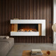 Электрокамин с 3D-эффектом пламени и Wi-Fi декоративный ArtiFlame Fjord AF52 белый настенный
