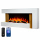 Электрокамин с 3D-эффектом пламени и Wi-Fi декоративный ArtiFlame Fjord AF52 белый настенный