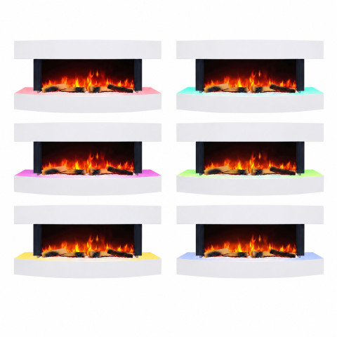 Электрокамин с 3D-эффектом пламени и Wi-Fi декоративный ArtiFlame Lofoten AF48 белый настенный