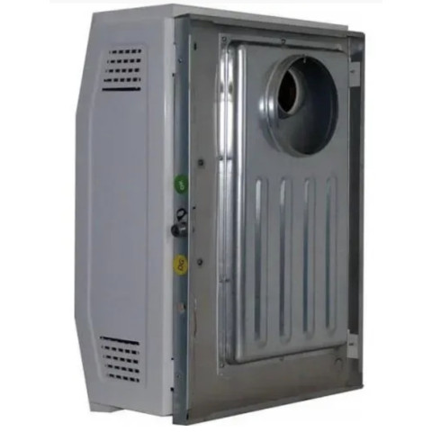Газовый конвектор чугунный до 55 м² Canrey CHC-5T парапетный 5 кВт для частного дома (635×620×270 мм) + труба в комплекте