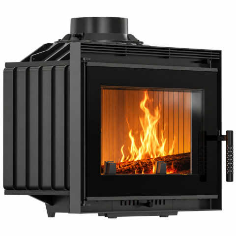 Польская каминная топка на дровах до 80 м² чугунная Kratki NEL DECO 8 кВт 694х432х611 мм