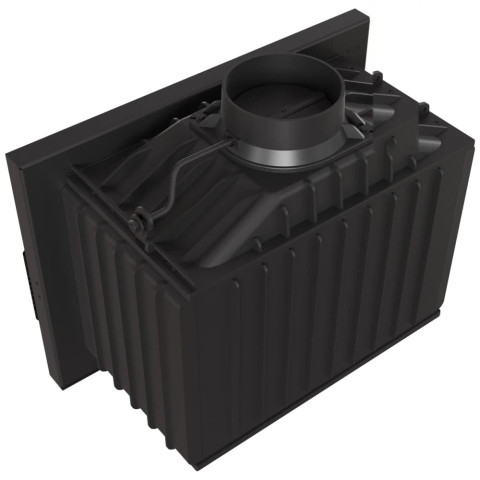 Польская каминная топка на дровах до 80 м² чугунная Kratki NEL DECO 8 кВт 694х432х611 мм