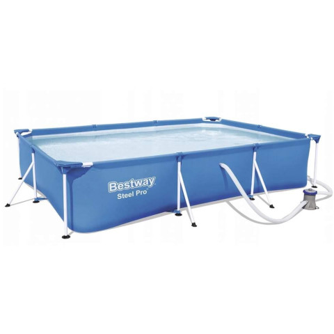 Каркасний басейн Bestway 300x201x66 см прямокутний для дітей з картриджним фільтром 3,3 м³ (56411)