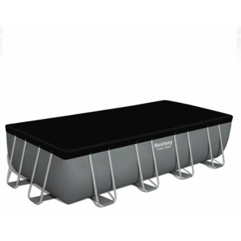 Каркасний басейн Bestway 549x274x122 см прямокутний з картриджним фільтром 14,8 м³ з драбиною та тентом (56465)
