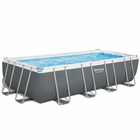 Каркасний басейн Bestway 549x274x122 см прямокутний з картриджним фільтром 14,8 м³ з драбиною та тентом (56465)