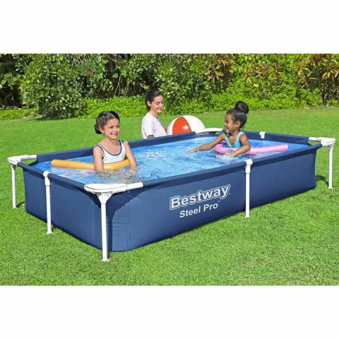 Каркасний басейн Bestway 221x150x43 см прямокутний для дітей без фільтра 1,2 м³ (56401)