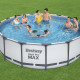 Каркасний басейн Bestway 457x122 см круглий з картриджним фільтром 16,0 м³ з драбиною та тентом (56438)