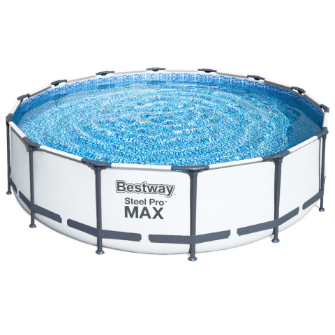 Каркасний басейн Bestway 457x122 см круглий з картриджним фільтром 16,0 м³ з драбиною та тентом (56438)