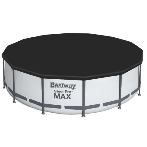 Каркасний басейн Bestway 457x122 см круглий з картриджним фільтром 16,0 м³ з драбиною та тентом (56438)