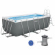Каркасний басейн Bestway 412x201x122 см прямокутний з картриджним фільтром 8,1 м³ з драбиною (56456)