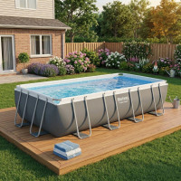 Каркасний басейн Bestway 549x274x122 см прямокутний з піщаним фільтром 14,8 м³ (56466)