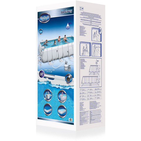 Каркасний басейн Bestway 549x274x122 см прямокутний з піщаним фільтром 14,8 м³ (56466)