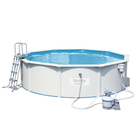 Збірний басейн Bestway Hydrium 56384 (460х120 см) 20 м³, з пісочним фільтром, сходами та тентом